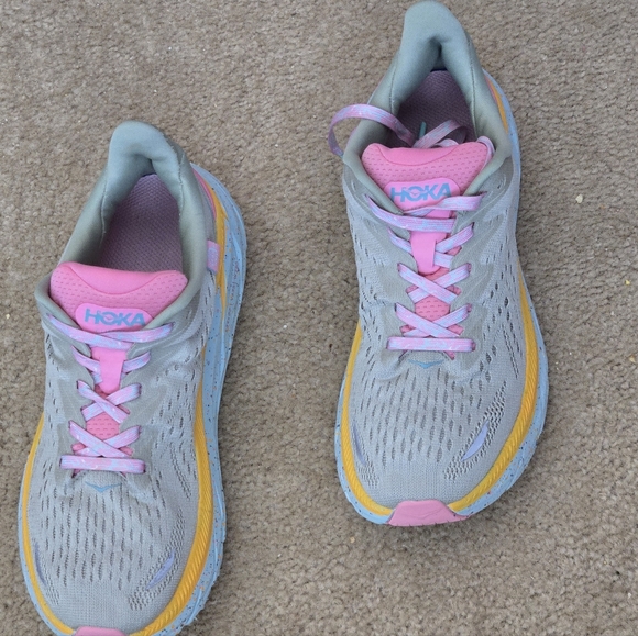 Hoka M Clifton 8 Sneakers Men Size 8D Wide 1134730 SGRT Grey - Picture 16 of 16